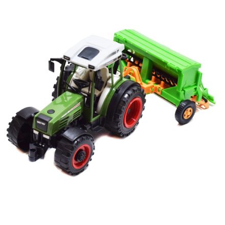 Többsoros játék traktor vetőmagszóróval