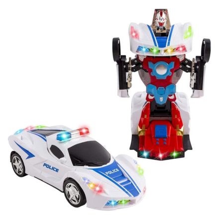 2 az 1-ben robot és rendőr sportkocsi / fény és hanghatásokkal