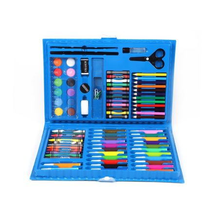 86 darabos színes rajzkészlet praktikus hordozó táskában