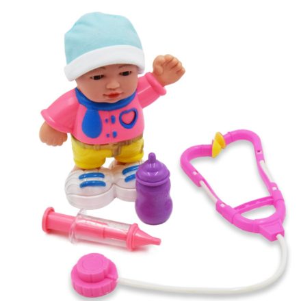 Interaktív játék baba orvosi kellékekkel