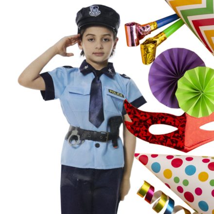 Rendőr farsangi jelmez gyerekeknek / M-es méret
