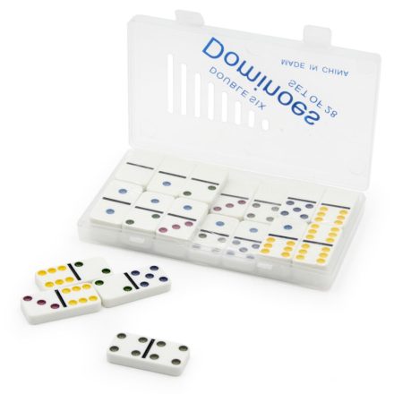 Mini domino készlet műanyag dobozban 