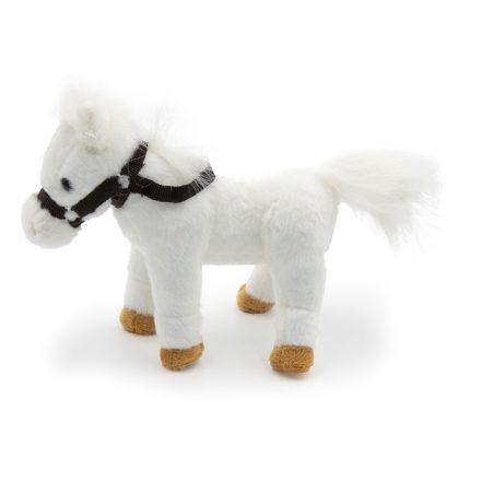 Fehér ló plüss, 20 cm