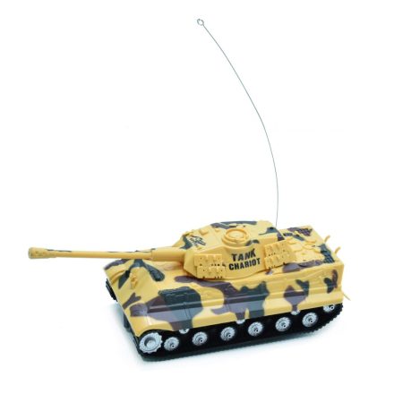 Világító katonai tank távirányítóval, barna