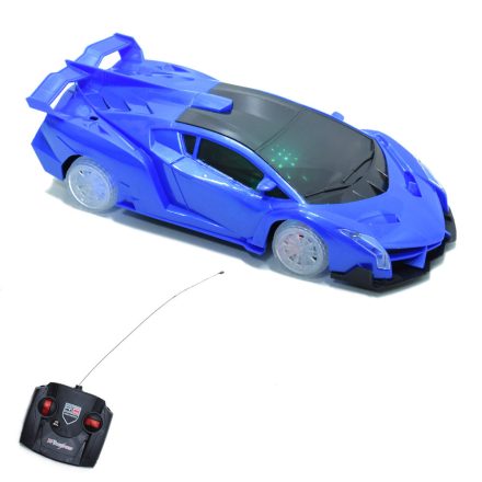 Távirányítós sportautó színes világítással, kék