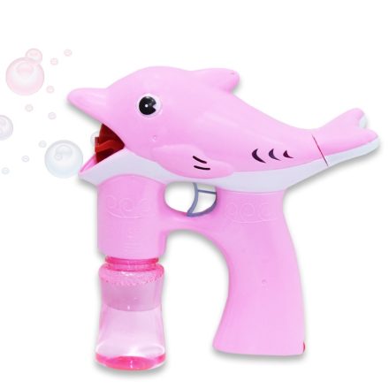 Delfines buborékfújó pisztoly rózsaszín színben