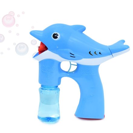 Delfines buborékfújó pisztoly kék színben