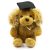 Diplomaosztós hosszú fülű plüss kutya, 26 cm