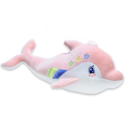 Plüss delfin, rózsaszín - 50 cm
