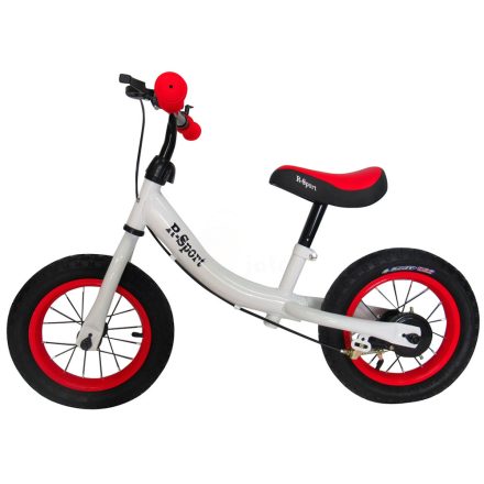 R-Sport kétkerekű futóbicikli gyerekeknek, fékkel és felfújható kerékkel - piros