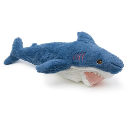 Plüss cápa, kék - 45 cm