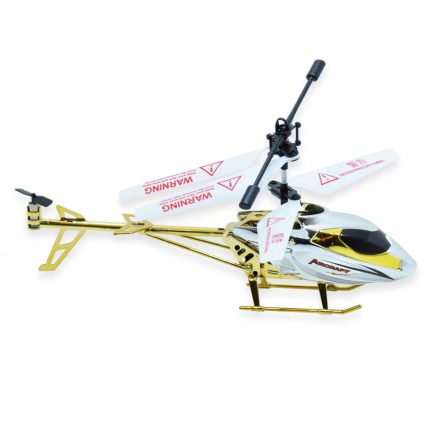 Mini távirányítós helikopter, LED világítással - arany