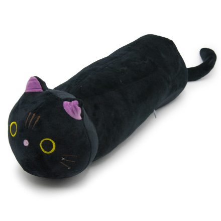 46 cm hosszú plüss cica, fekete