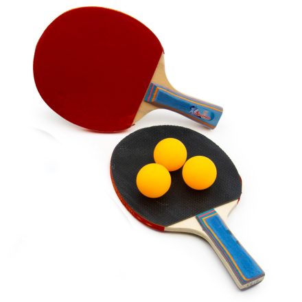 Hordozható pingpong szett - 2 db ütő, 3 db labda, hordozó