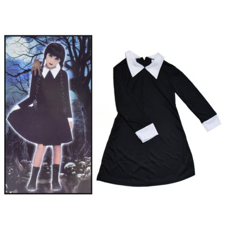 Fekete ruhás lány halloween jelmez (XL)