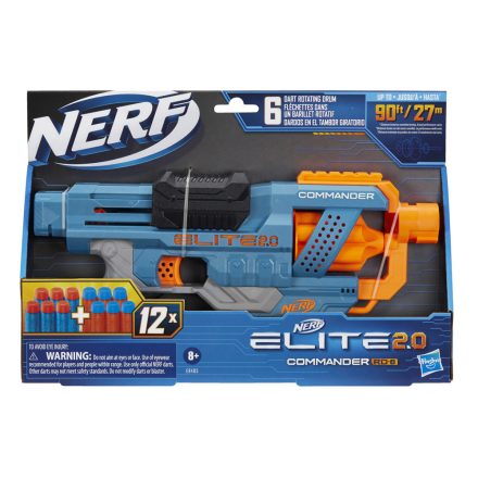 Nerf Elite 2.0 Commander szivacslövő fegyver, 12 db tölténnyel