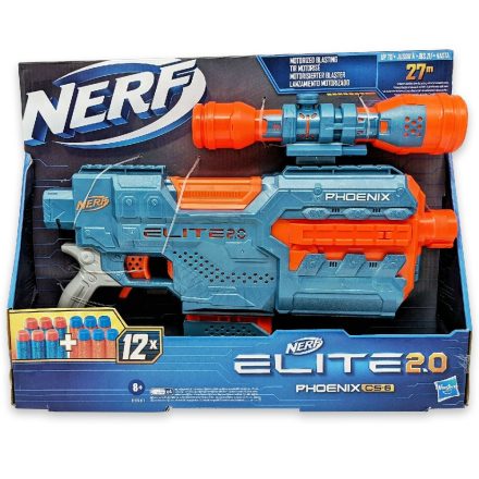 Nerf Elite 2.0 Phoenix játékfegyver, 12 db szivacstölténnyel