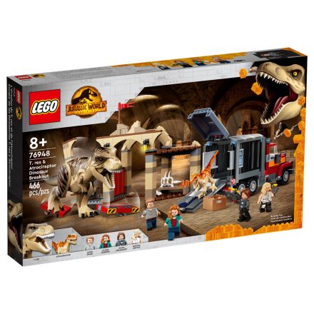 LEGO Jurassic World T-Rex és Atrociraptor dinoszaurusz szökése 76948